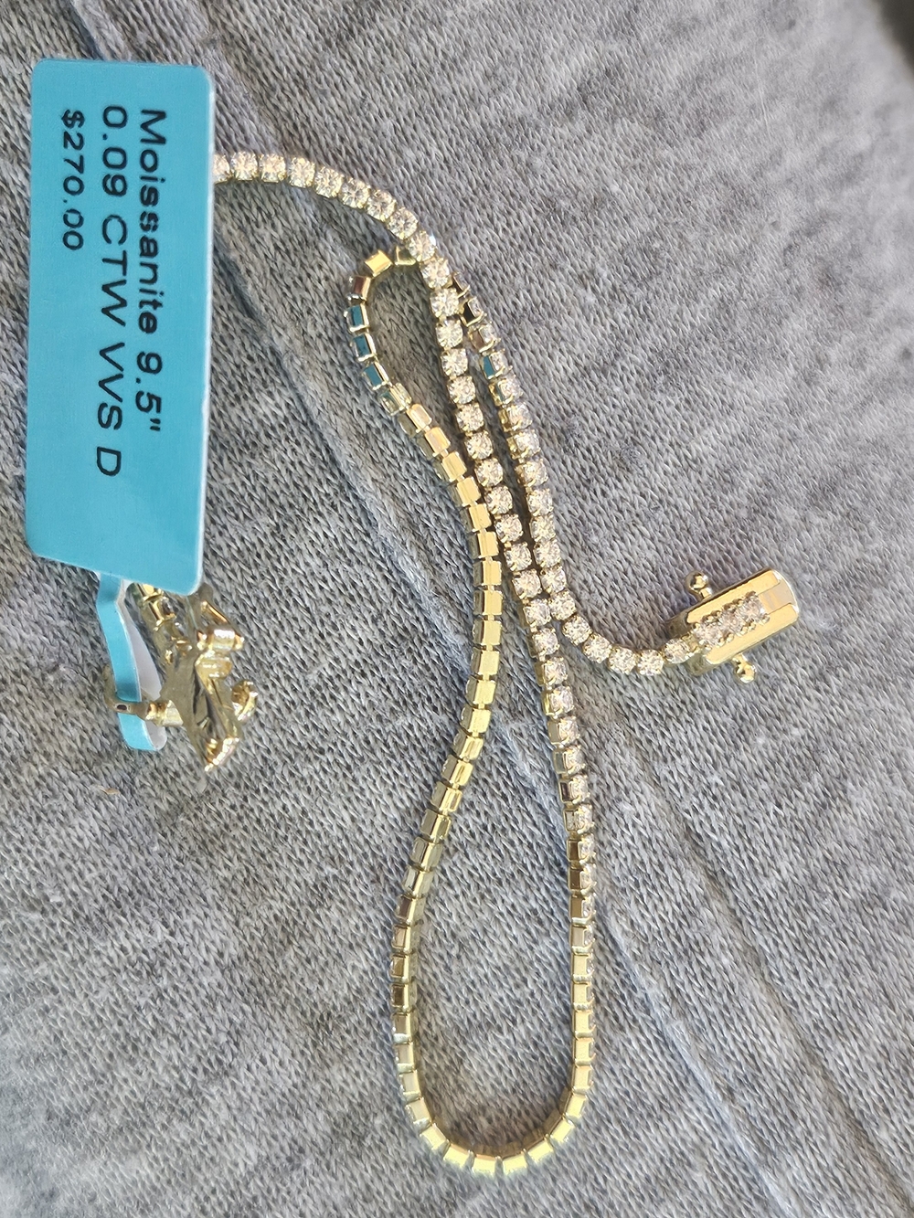 Gold Moissanite Tennis Bracelet - Gold Color